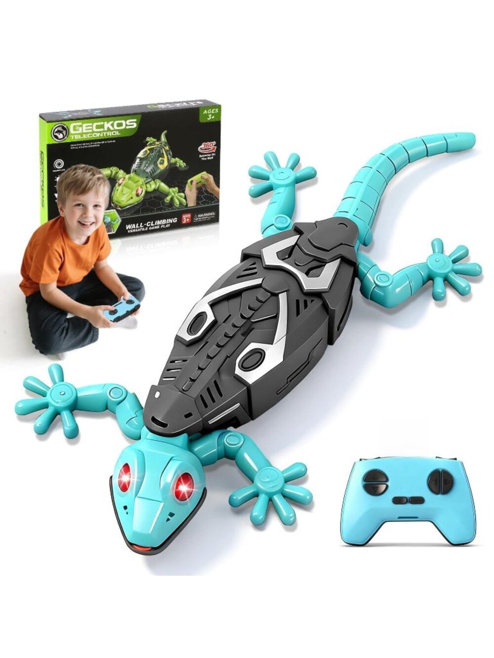 KETIEE RC Wall Crawler Gecko: Wall Climbing Gecko Toy for Kids, Remote Control C